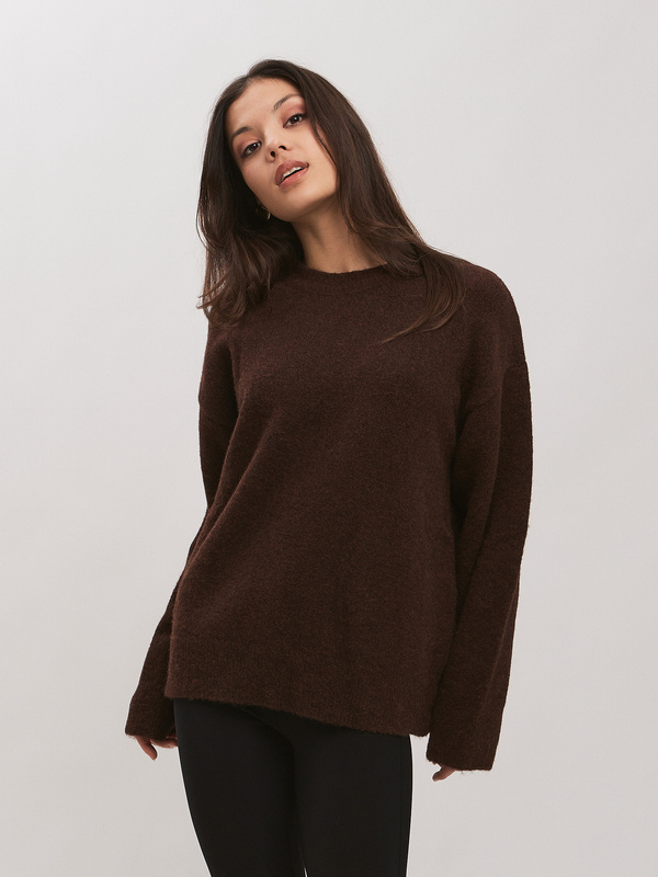 Sweter damski LUNA- brązowy