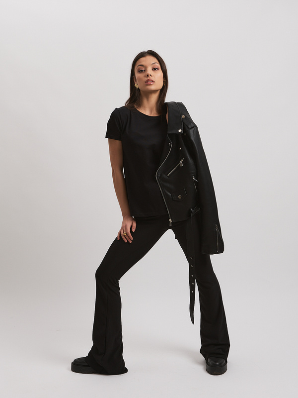 T-shirt damski czarny krótki rękaw OAK