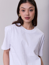T-shirt damski bawełniany biały – ESSENTIAL