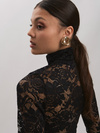 Bluzka koronkowa SOLENE- czarna
