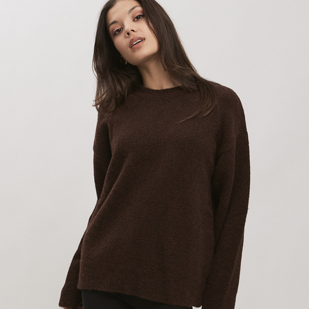 Sweter damski LUNA- brązowy