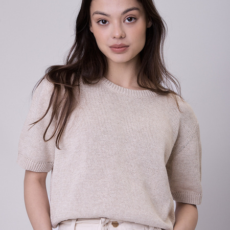 Bluzka Dzianinowa Vento Beżowa