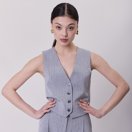 Zestaw Kamizelka i Spodnie Sharp Stripes Szary