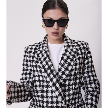 Marynarka damska taliowana pepitka – CLASSIC CHECK