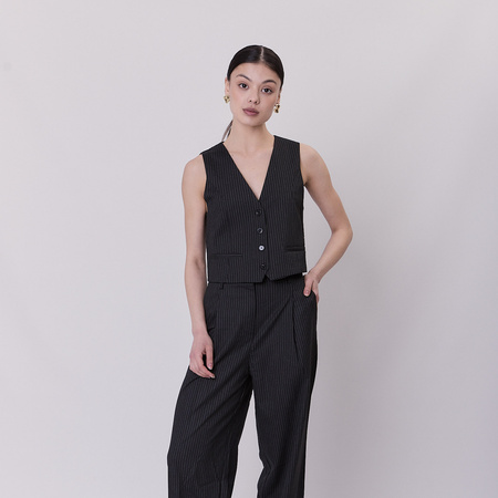 Zestaw Kamizelka i Spodnie Sharp Stripes Czarny